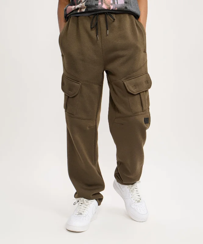 Banks Relaxed Fit Fleece Cargo Pants - Taupe