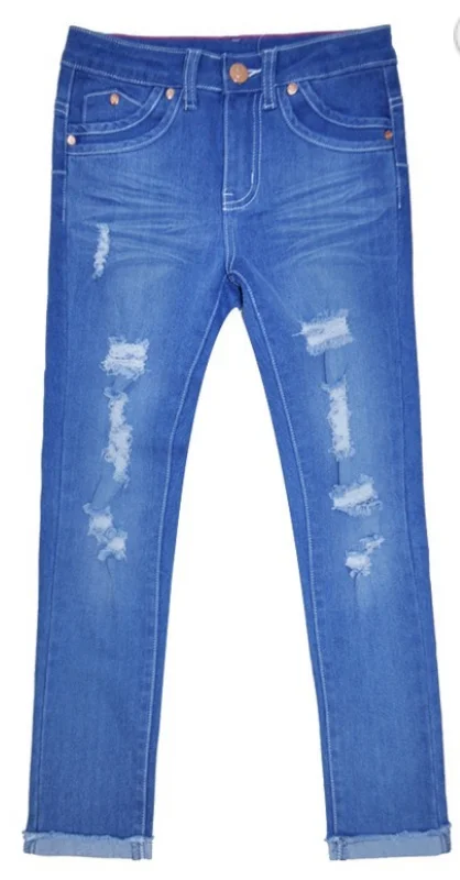 Girls blue jay distressed jean