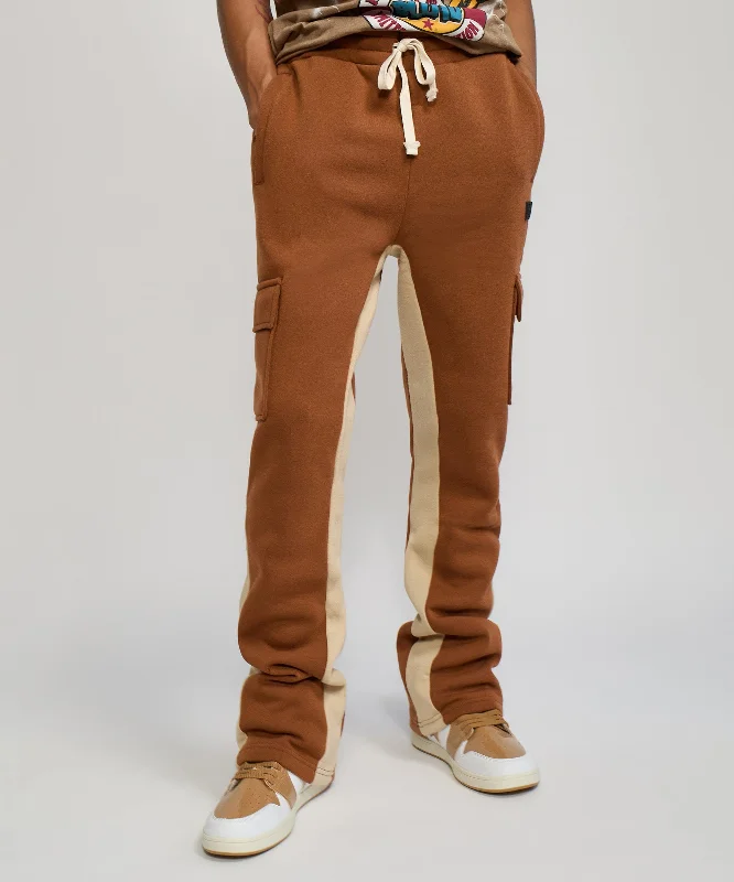 Flare Fleece Sweatpants - Brown