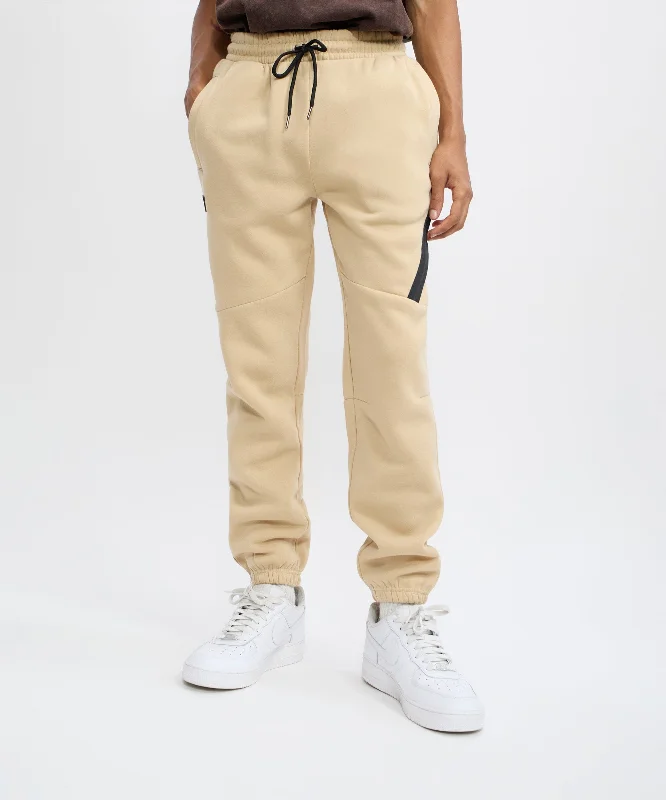 Haram Slim Fit Light Grey Jogger With Zip Detail - Beige