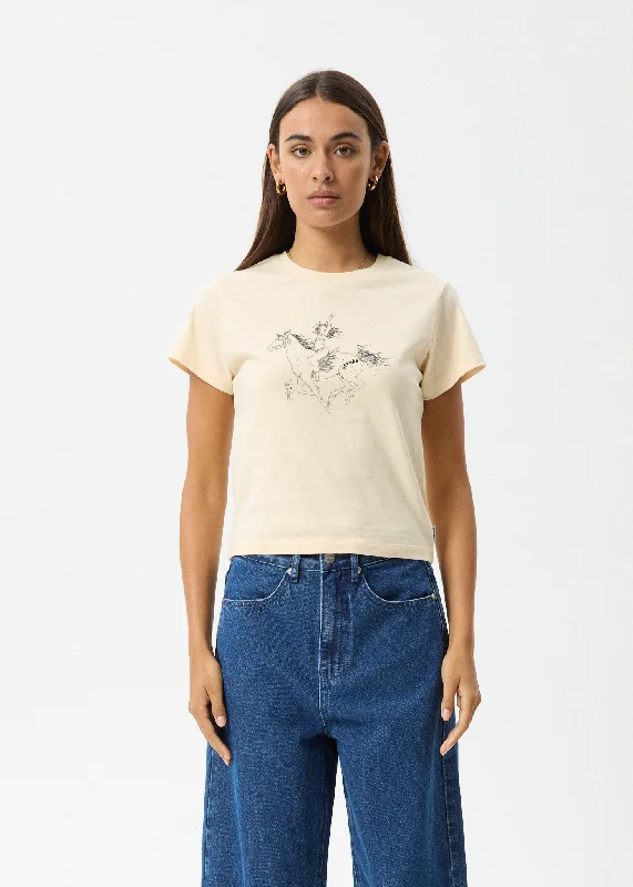 AFENDS Womens Warrior - Baby Tee - Sand