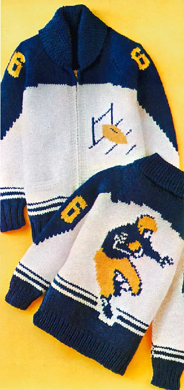 Ladies' or Youth's Football Player Cardigan Pattern