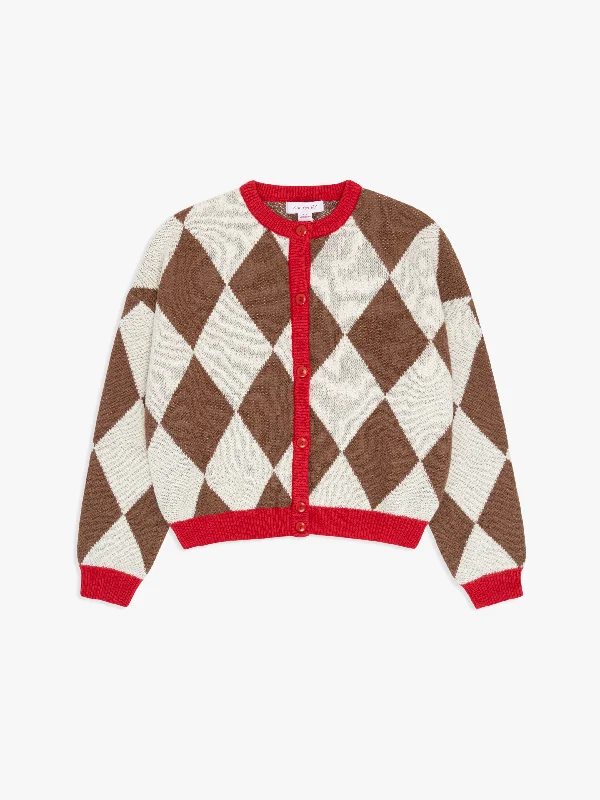 Lauda Cardi - Brown Argyle