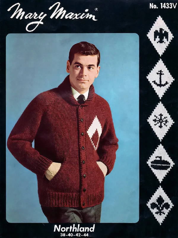 Men's and Ladies' Diamond Cardigan Pattern