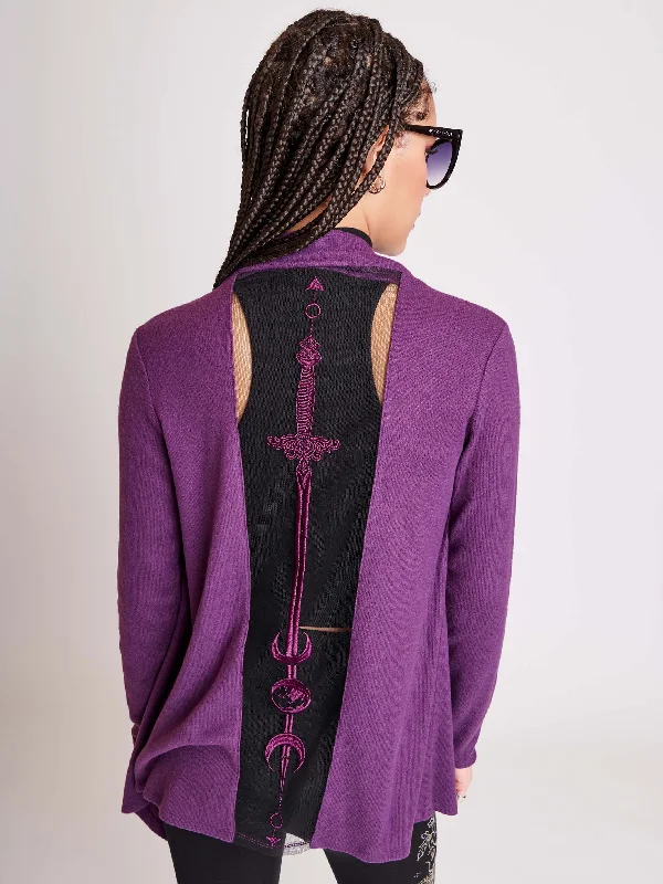 Purple Dagger Cardigan