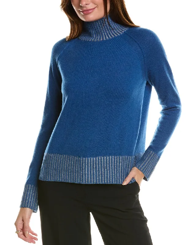 Forte Cashmere Plaited Turtleneck Cashmere Pullover