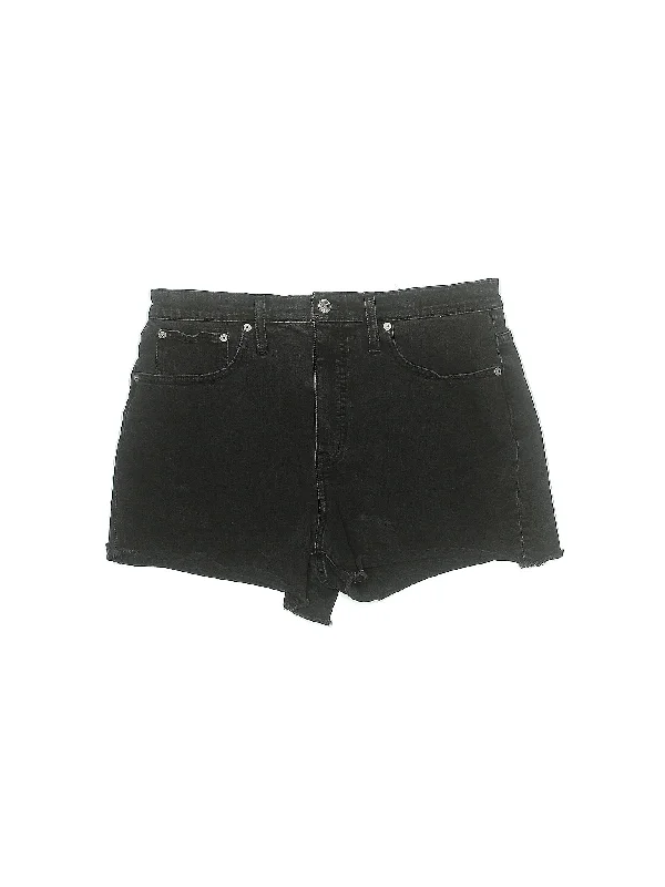 High-Rise Denim Shorts in Dark Wash