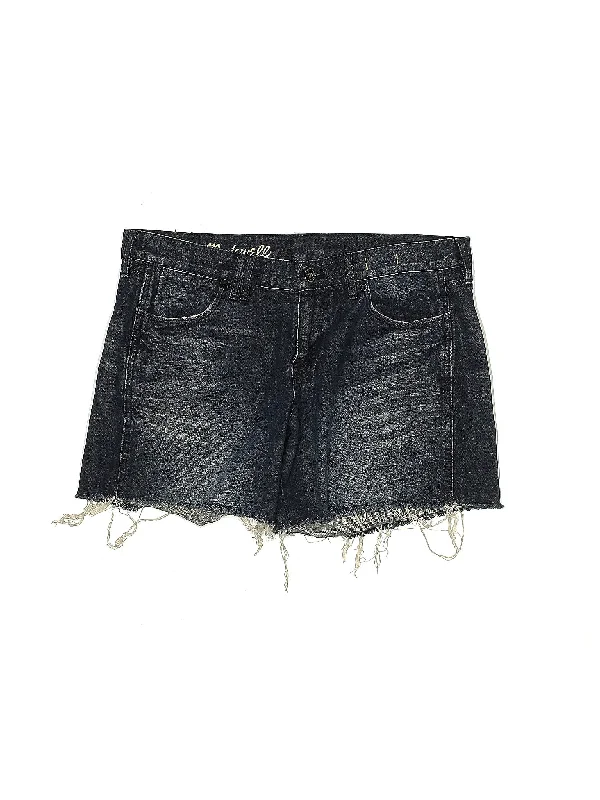 High-Rise Denim Shorts in Light Wash