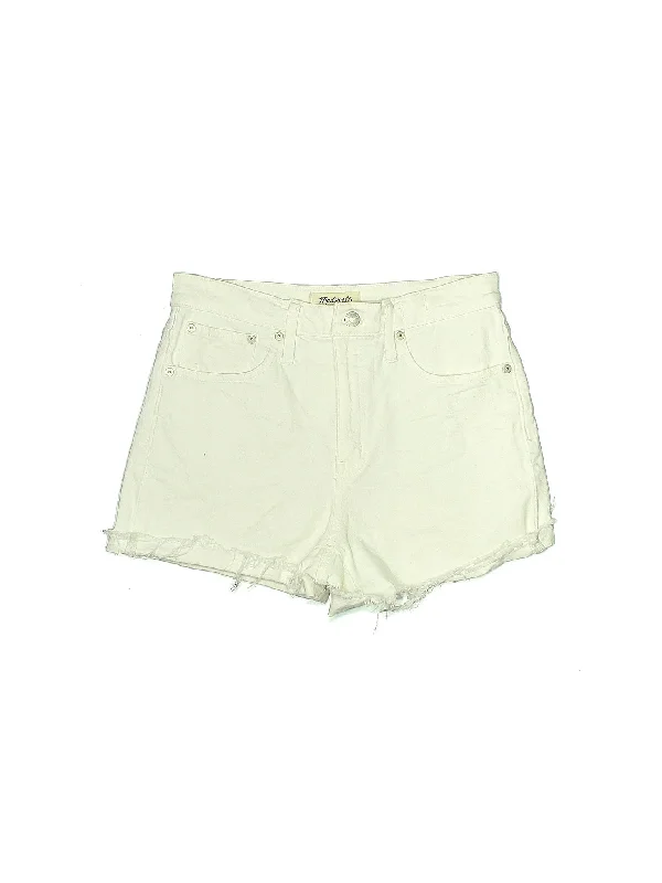 High-Rise Denim Shorts in Light Wash