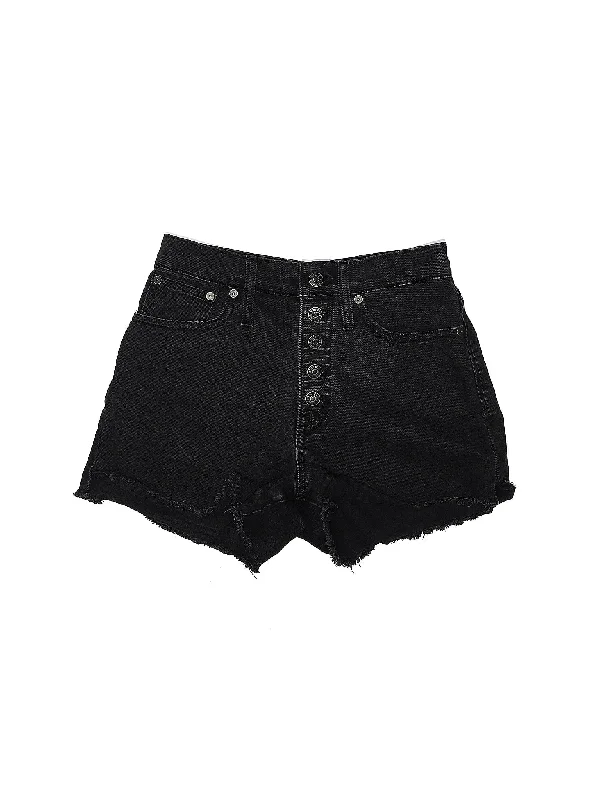 High-Rise Denim Shorts in Medium Wash