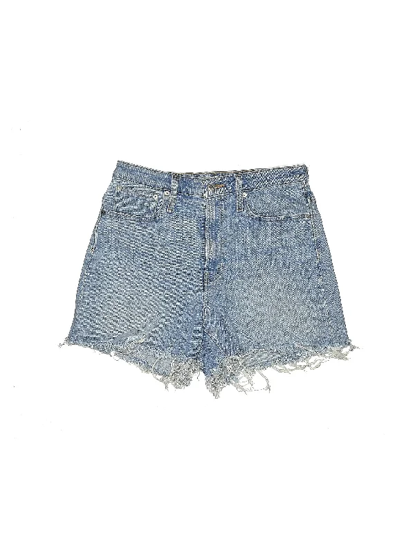 High-Rise Denim Shorts in Medium Wash