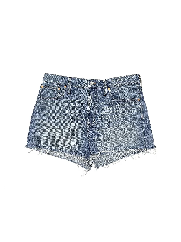 High-Rise Denim Shorts in Medium Wash