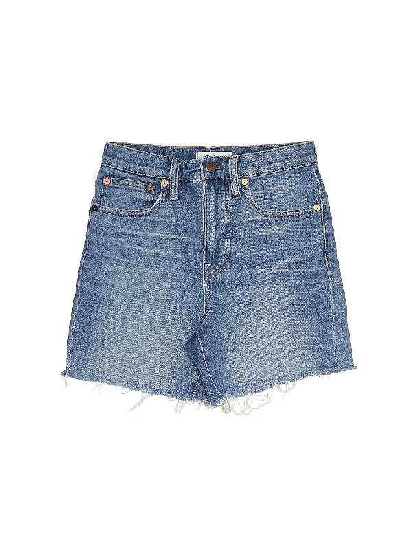 High-Rise Denim Shorts in Medium Wash