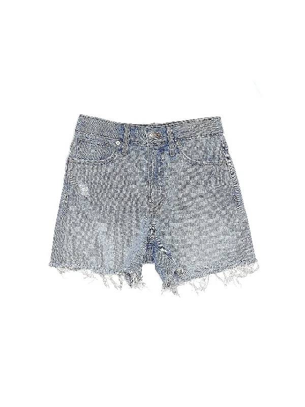 High-Rise Denim Shorts in Medium Wash