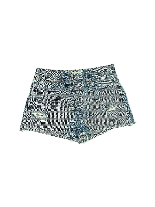 High-Rise Denim Shorts in Medium Wash