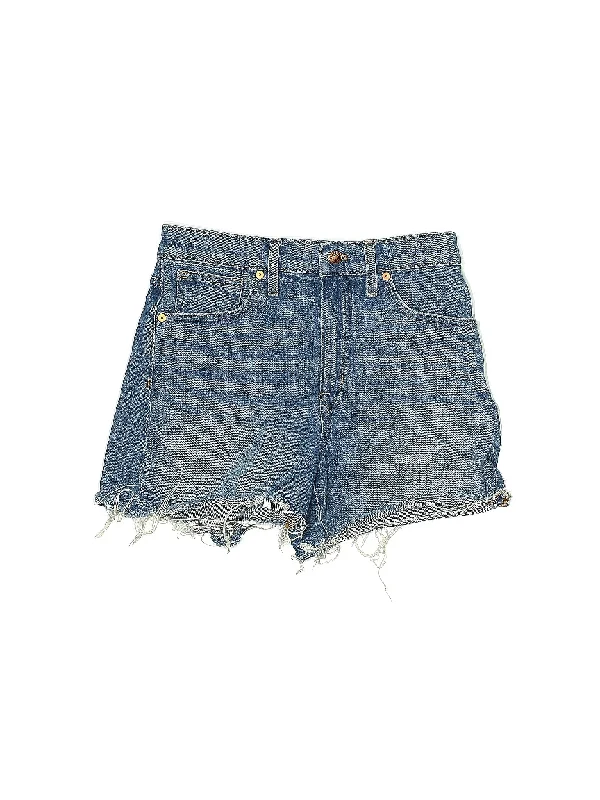 High-Rise Denim Shorts in Medium Wash