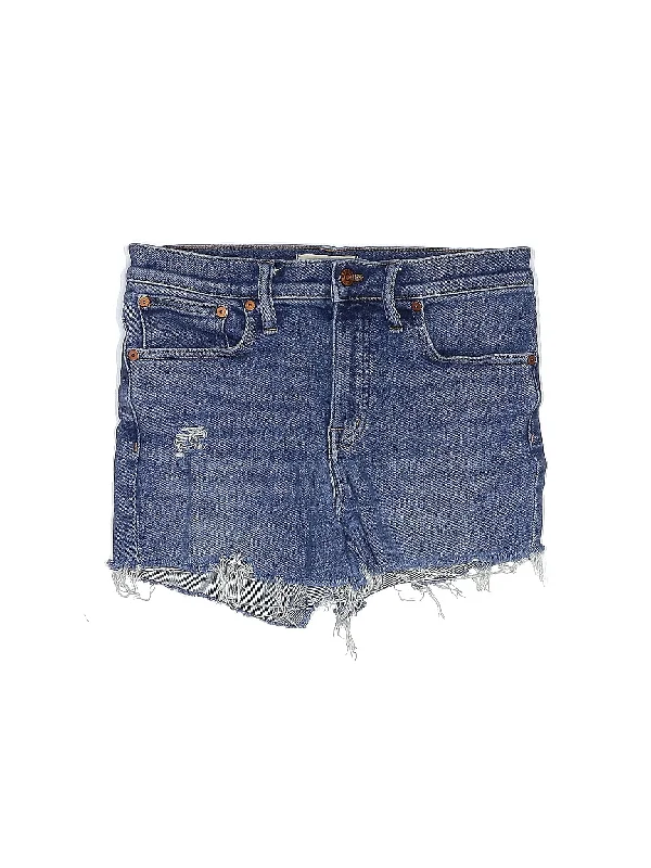 High-Rise Denim Shorts in Medium Wash