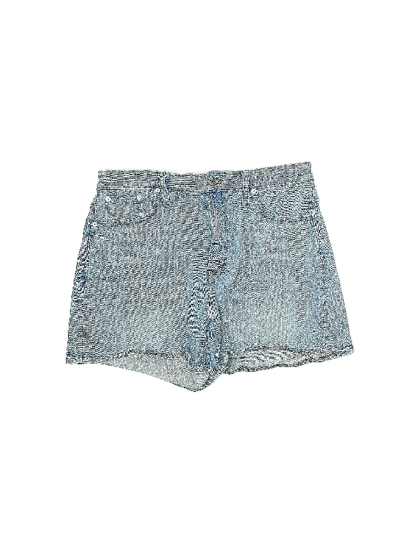 High-Rise Denim Shorts in Medium Wash