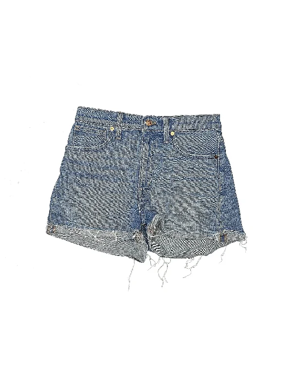 Mid-Rise Denim Shorts in Medium Wash