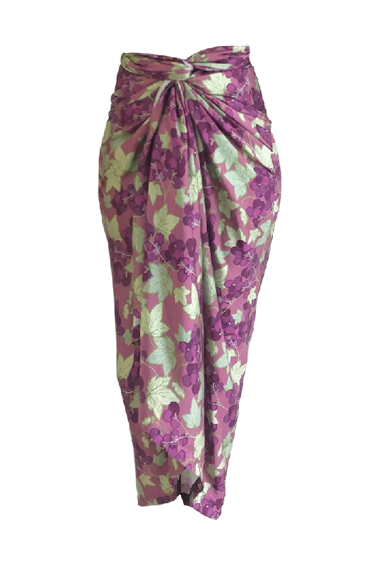 Vine Print Wrap Skirt