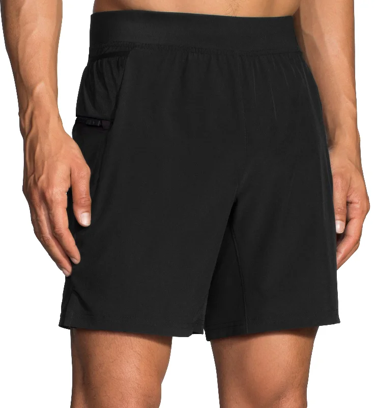 Brooks Sherpa 7 Inch Mens 2 In 1 Running Shorts - Black