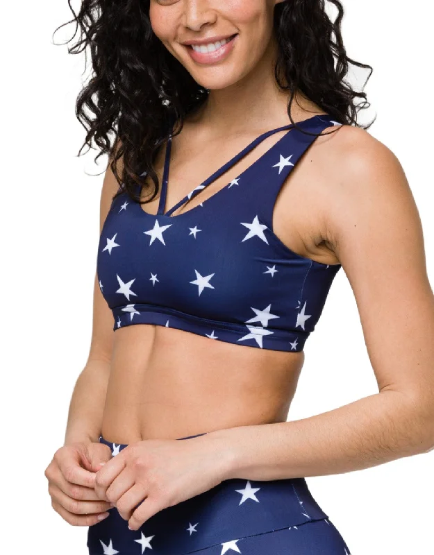 Onzie Reversable Crossover Bra 3736 Marine Stars