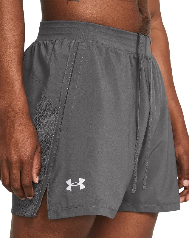 Under Armour Launch 5 Inch Mens Running Shorts - Grey