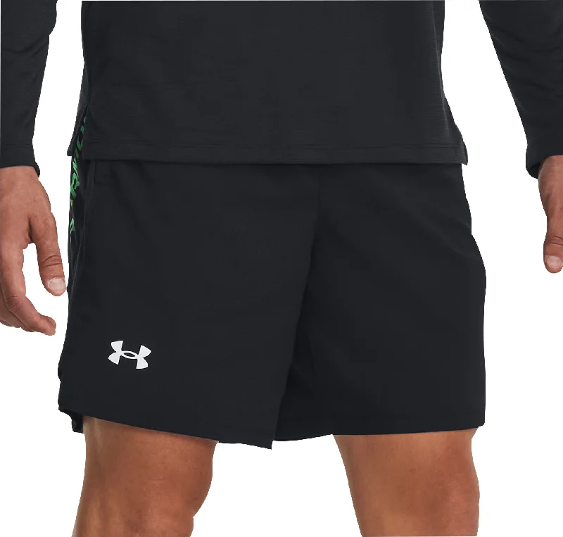 Under Armour Launch 7 Inch Graphic Mens Running Shorts - Black