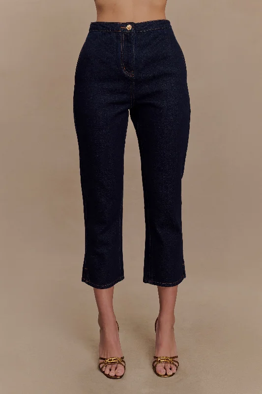 Hudson Denim Capri Pants - Indigo Blue