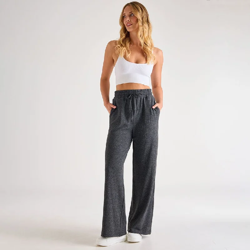 Ladies Brushed Marl Joggers