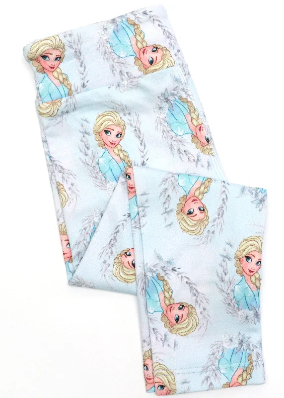 [Pre Sale] Fan Favorites Ice Princess - Adult & Kids Casual Cloud Soft Yoga Band Leggings (EST SHIP LATE NOV)