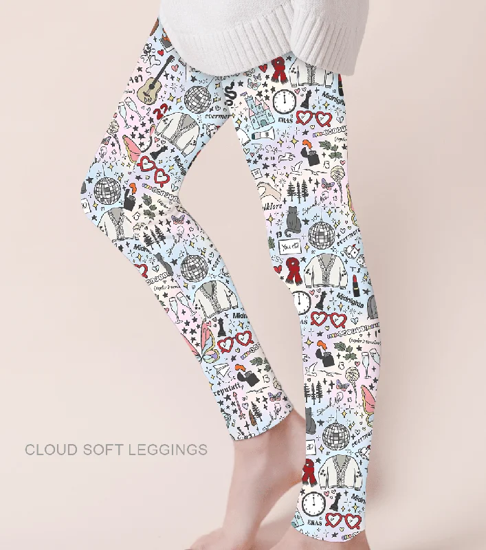 [Pre Sale] Gifts Galore On Tour - Adult & Kids Casual Cloud Soft Yoga Band Leggings (EST SHIP EARLY DEC)