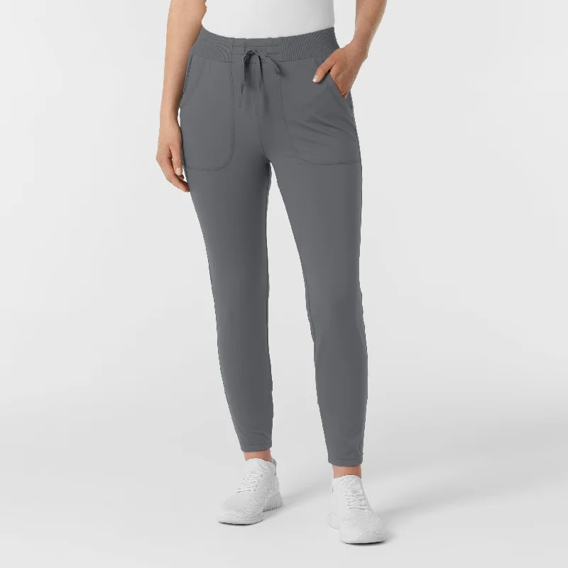 RENEW Knit Women's Track Scrub Pant - Pewter