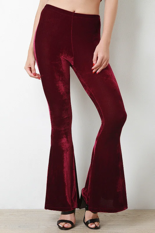 Velvet Bell Bottom Pants